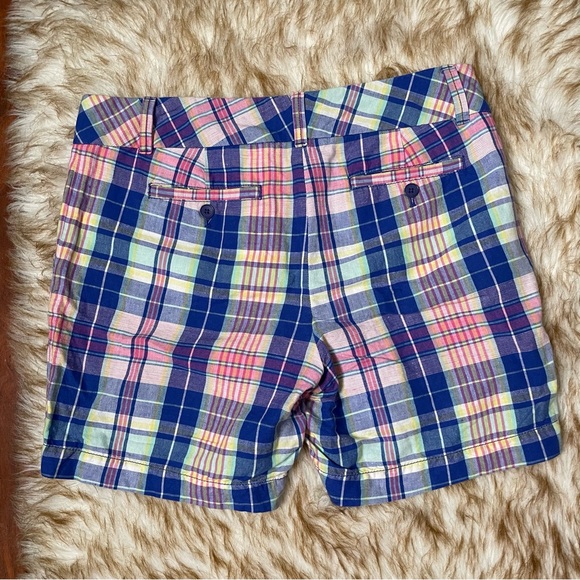 Talbots linen blend plaid shorts - Picture 2 of 4